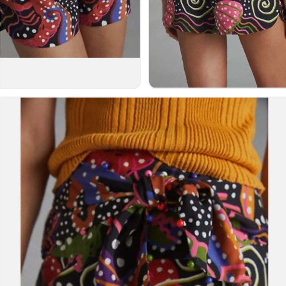 Farm Rio Multicolor High Waist Women's Shorts NWT size M - Picture 7 of 7